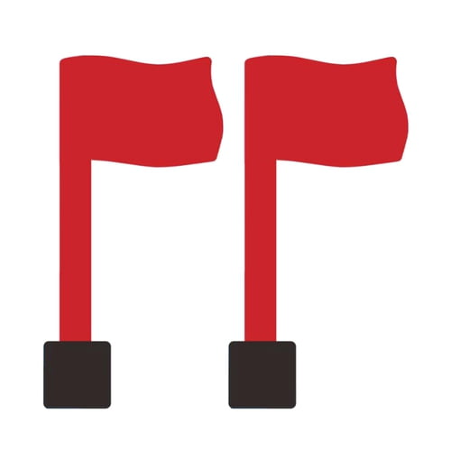 AQFZ 2Pcs Red Mailbox Flag 90 Degrees Rotatable Heavy Duty Easy to Install Weather-proof Acrylic Universal Mailbox Decoration Flag Replacement