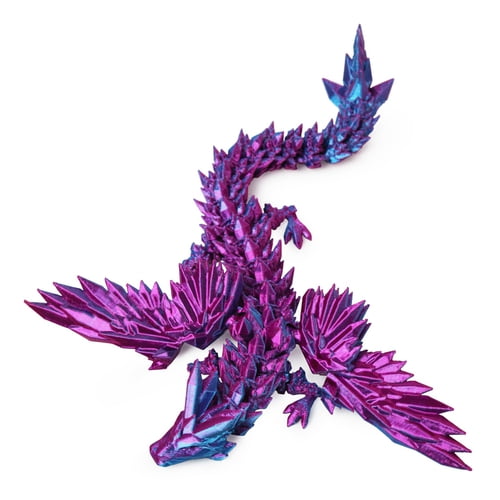 AQFZ 3D Printed Flying Dragon Figurine Movable Joints Chinese Dragon Figure Articulated Winged Dragon Model Fidget Toy Desktop Decoration Ornament