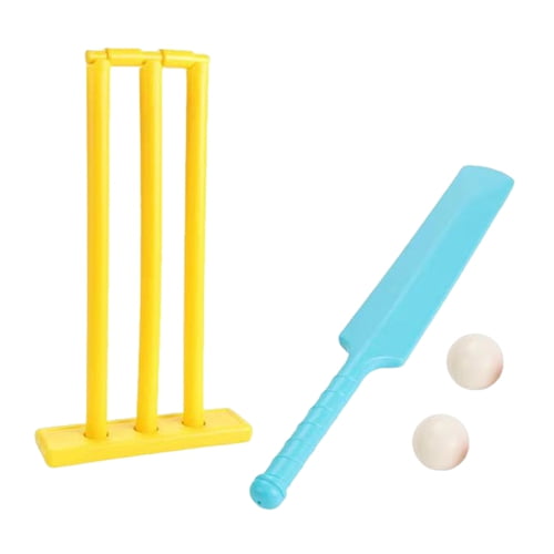 AQGT Kids Cricket Set for Beginners Complete Bat Stumps Ball Kit Educational Fun Parent-Child Sports Game Interactive Cricket Games for Active Play Coordination Skills