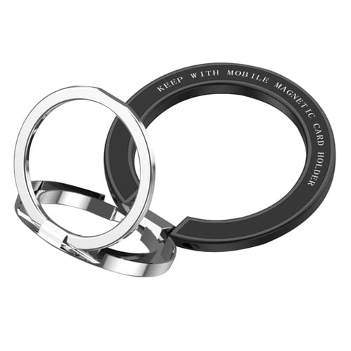 AQGT Magnetic Ring Holder for MagSafe N52 Strong Magnets Phone Ring Holder with Double Shafts Magnetic Ring Buckle for IPhone 15/14/13/12 Pro Max