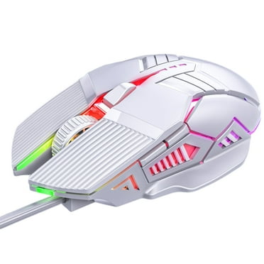 AQGT USB Wired Mouse Cool Seven-Color Backlight Gaming Mouse 3200DPI Adjustable 6 Keys Ergonomics Plug And Play Laptop Mice Computer Peripheral Accessories