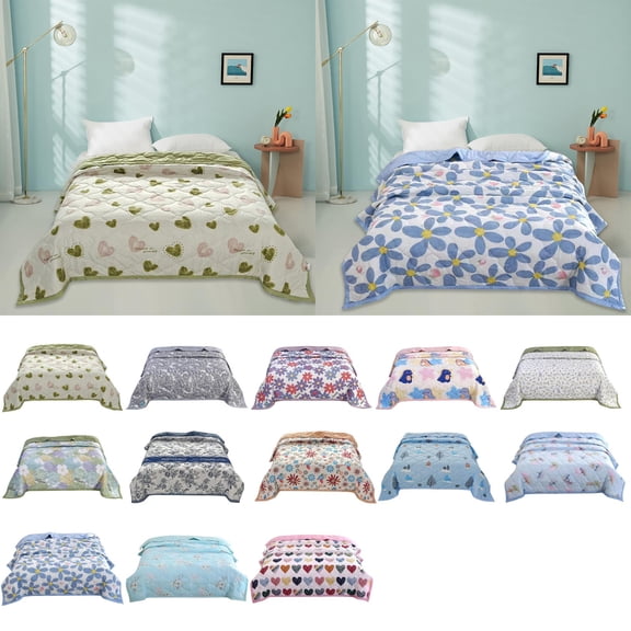AQITTI 100% Cotton Blanket Gauze Blankets for Adults Soft Throws for Bed and Couch,60*79 Inch