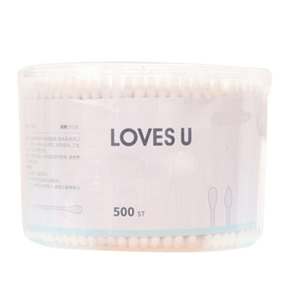 AQITTI 500 Count Cotton Swabs Double Tipped Ear Cleaning Buds With