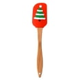 AQITTI Christmas Silicone Spatula, 1Pc , Christmas Spatulas with Wooden