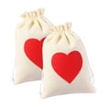 AQITTI Clearance! Party Balloon 2Pc Bag Love Heart Burlap Bag Double