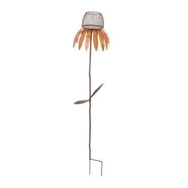 DOTSOG Coneflower Outdoor Bird Feeder, Hanging Metal Detachable Stake ...