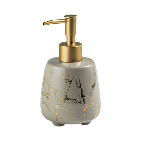 AQITTI Holiday Supplies Soap Dispenser for Bathroom Ceramic Hand Soap Dispenser W/ Pattern Commercial Lotion Pump Bottle for Kitchen Home Decoration Christmas Home Decoration