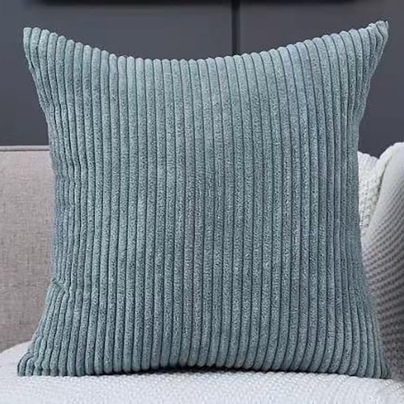 AQITTI 2Pc 20*20Inch Modern Contemporary Transitional Navy Blue Striped Polyester Throw Pillow (Excluding Pillow Coreļ¼