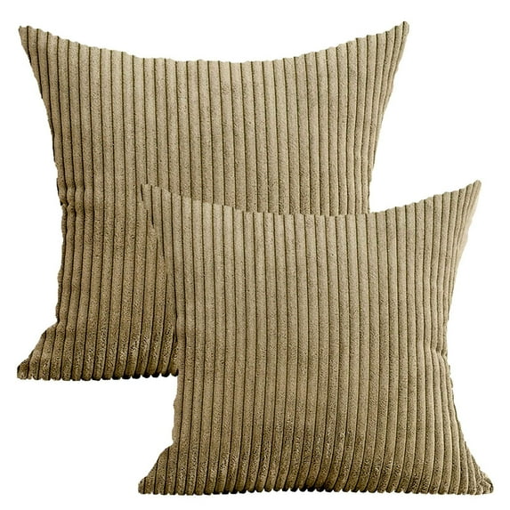 AQITTI Home Textile 20" X 20" Modern Contemporary Transitional Navy Blue Striped Polyester Throw Pillow ( 2 Count) Home Decoration Suitable for Living Room and Bedroom