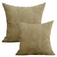 thumbnail image 1 of Clearance！20" X 20" Modern Contemporary Transitional Navy Blue Striped Polyester Throw Pillow Pillowcase ( 2 Count) (No Inserts), 1 of 9
