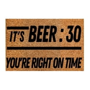 AQITTI Home Textile It'S Beer:30 You'Re Right On Time Funny Cute Doormat Door Mat Welcome Friends Doormat Funny Doormat New Home Door Mat Home Decoration Suitable for Living Room and Bedroom