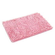 AQITTI Home Textile Pink Bathroom Rug Won'T Slip Bathroom Mat Soft and Comfortable Furry Durable Thickened Bathroom Rug Machine Washable Reusable Home Decoration Suitable for Living Room and Bedroom