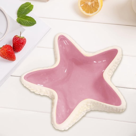 AQITTI Household Goods Small Jewelry Dish Tray Ceramic Conch Trinket Tray Cute Jewelry Organizer Creative Storage Bowl for Rings Bracelets Earrings Vanity Decoration for Bedroom Ceramic Craft
