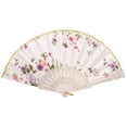 thumbnail image 1 of AQITTI Household appliances Best Chinese Style Dance Wedding Party Lace Silk Folding Hand Held Flower Fan Suitable for home, office, bedroom, 1 of 1