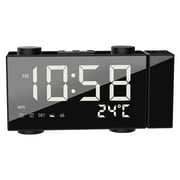 AQITTI Household appliances Voice Projection Clock LED Digital Talking Radio Projector Time Display Alarm FM Small Appliances Suitable for home, office, bedroom
