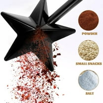 AQITTI Magic wand salt and pepper shakers,Fairy wand salt shaker,Pentagram Shape and Three Hole.Removable Kitchen Accessories for Halloween and Christmas,Salt and pepper wand shakers Black