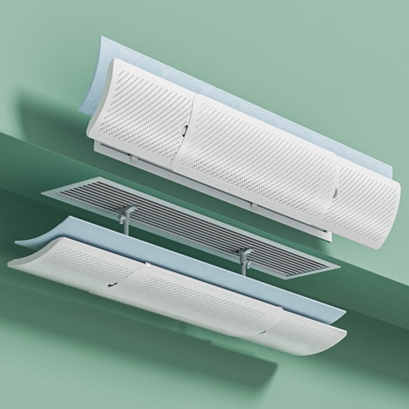 AQITTI Retractable Air Conditioner Air Deflector Confinement Air Deflector Air Wing Air Cooled Anti Baffle Wind Direction Telescopic Windshield Vents Sidewall Ceiling for Home