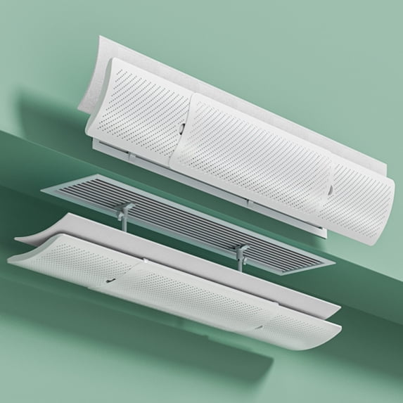 AQITTI Retractable Air Conditioner Air Deflector Confinement Air Deflector Air Wing Air Cooled Anti Baffle Wind Direction Telescopic Windshield Vents Sidewall Ceiling for Home