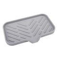 thumbnail image 1 of AQITTI Cooking Utensils Silicone Kitchen Sink Tray Soap Tray Soap Dish Holder Sponge Holder with Built In Drain Lip Countertop Sink Kitchen Organizer Tray for Dish Soap/Sponge/Brush, 1 of 9