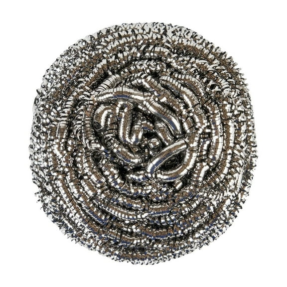 AQITTI Stainless Steel Scrubber Scrubbing Scouring Pad Sponges Clean Pot Pan and Steel Wool for Kitchen Bathroom Silver-S