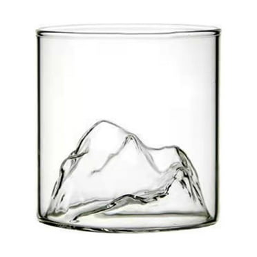 AQJW 200/300ml Whiskey Glasses Unique Exquisite Workmanship Mount Fuji Craft Premium Fashion Drinking Glass for Lovers