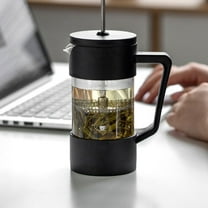 AQJW 600ml Insulated French Press Coffee Maker Tea Brewer Pot with 3 Layer Filters