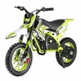 thumbnail image 1 of AQMD 49cc 2-Stroke Kids Dirt Bike, Gas Power Motocross, Off Road Mini Motorcycle, Children Pocket Motorbike with Front Rear Disc Brakes (Green), 1 of 8