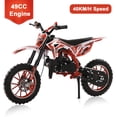 thumbnail image 1 of AQMD 49cc 2-Stroke Kids Dirt Bike, Gas Power Motocross, Off Road Mini Motorcycle, Pocket Motorbike with Front Rear Disc Brakes, Racing Max Speed 40KM/H (Red), 1 of 7