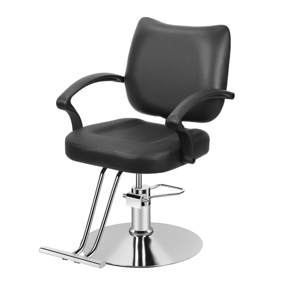 AQMD Heavy Duty Barber Chair with Hydraulic Pump, 360 Swivel, Faux Leather, Max Load 330lbs
