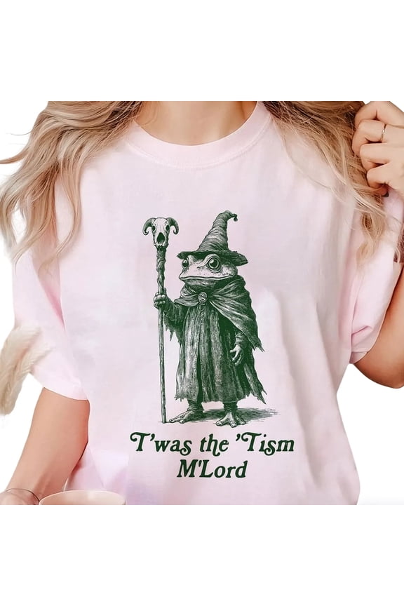 2026 Frog Wizard Graphic Tee – Women’s Oversized Short-Sleeve T-Shirt, Casual Trendy Printed Tee, Daily Wear Fashion Shirt