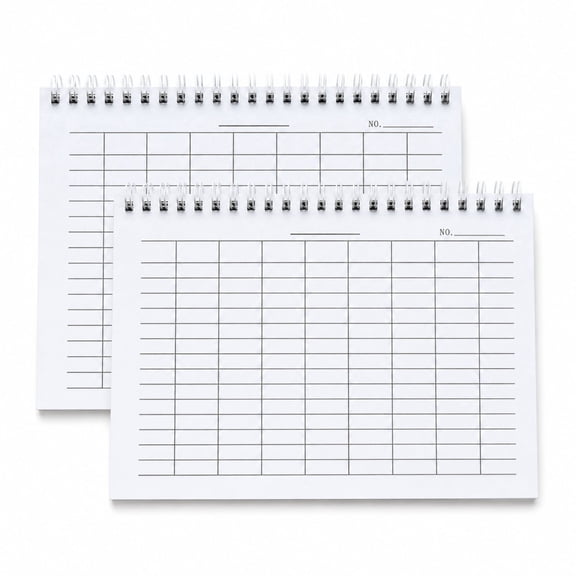 AQQNNA A5 Landscape Spiral Grid Notebook, 100 Pages, BlueTextured Cover for Time Tracking Ranking Inventory Planning