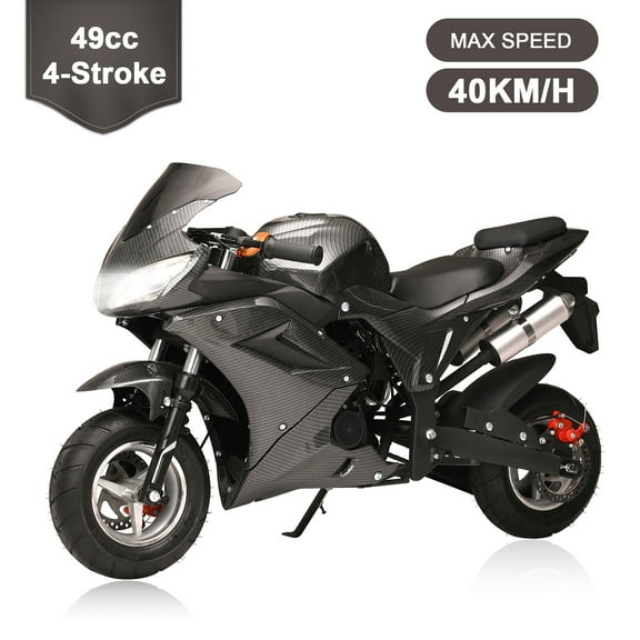 AQQW 49cc Gas Mini Motorcycle for Adults & Kids, 4-Stroke Mini Bikes, Gas Mini Dirt Bikes Ride on Toys, Max Load 441Lbs, Best Gifts for Kids