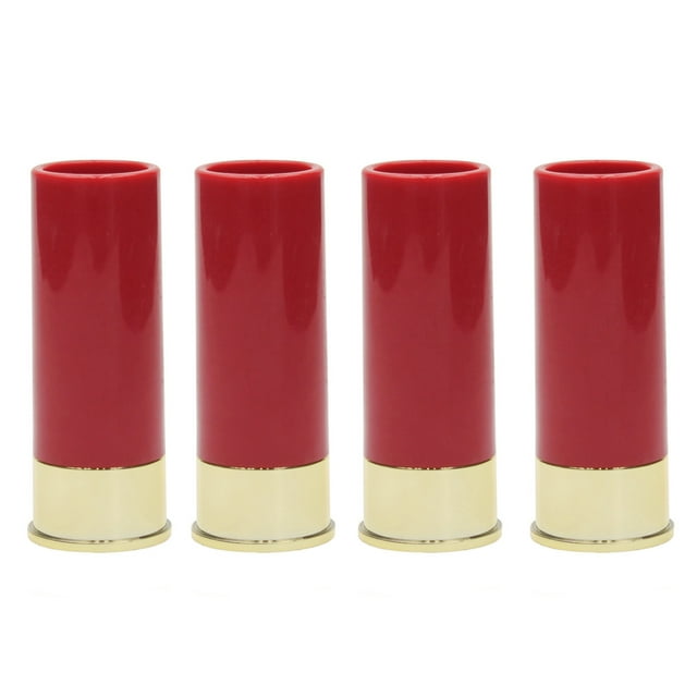 AQQW 4Pcs 12 Gauge Shot Drinking Glasses Food Grade Plastic Shot Glass Cup Hunting Themed Wine Glasses Set