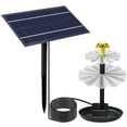 AQQW Solar fountain Pump Glass Panel Bird Bath Water Pump with Stakes 3