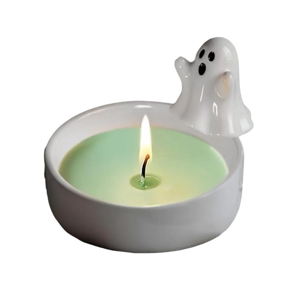 AQQW Spooky Resin Candle Holder with Assorted Halloween Figures - Creepy Candlestick Centerpiece for Table, Mantel, and Party Decor,B