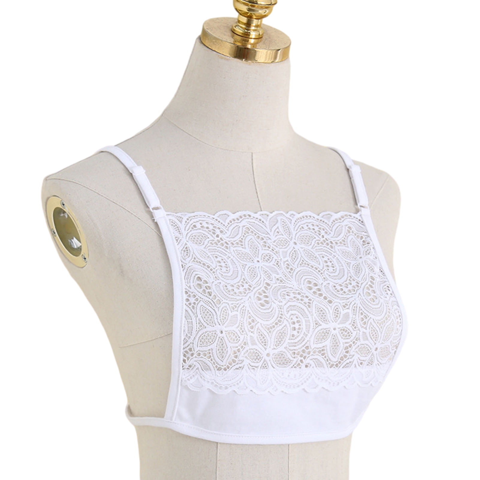 thumbnail: SKHAOVS 9 Stuks Kant Clip-on BH Panelen - Onzichtbare Decolleté Bedekking In Huidkleur, Wit & Zwart