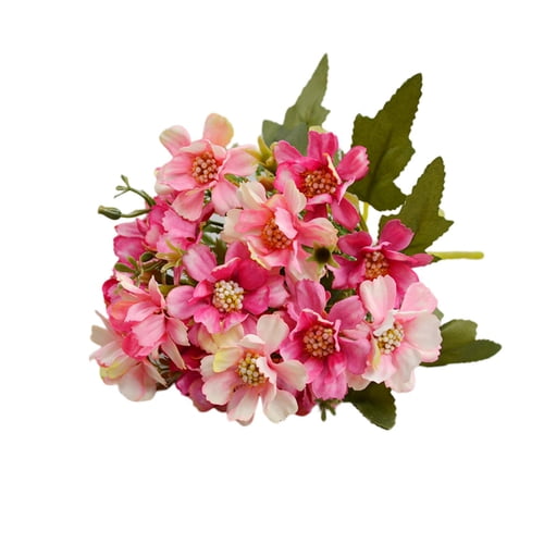 AQRS 1 Branch Simulation Flower Handmade No Watering 6 Forks 18 Heads