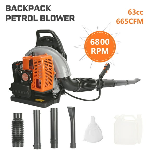 AQRS 1 Set Leaf Blower 2-Stroke Engine Multi-purpose 63 Cubic Centimeter High Strength Snow Blower for OutdoorOrange