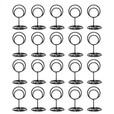 AQRS 20Pcs Heart Round Shape Table Number Holders Tables Cards Stand Name Menu Clips Wedding Anniversary Decor