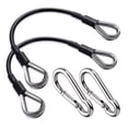 thumbnail image 1 of AQRS 2Pcs Gym Extension Cable Set Stainless Steel Carabiner Fitness Rope Attachments for Home Gym Replacement Cables for LAT/Tricep Pull Down Leg Extensions Machine, 1 of 8
