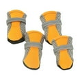 AQRS 4Pcs Dog Shoes Magic Sticker Closure Breathable Fabric NonSlip