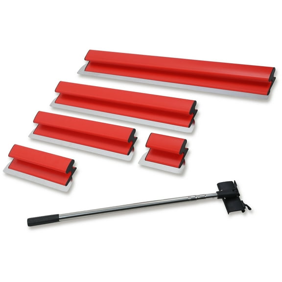 AQRS 5Pcs/Set Drywall Skimming Blade Set, Stainless Steel Construction Knife, Smoothing Drywall Knife, Drywall Taping Tools (20+40+60+80+100cm)