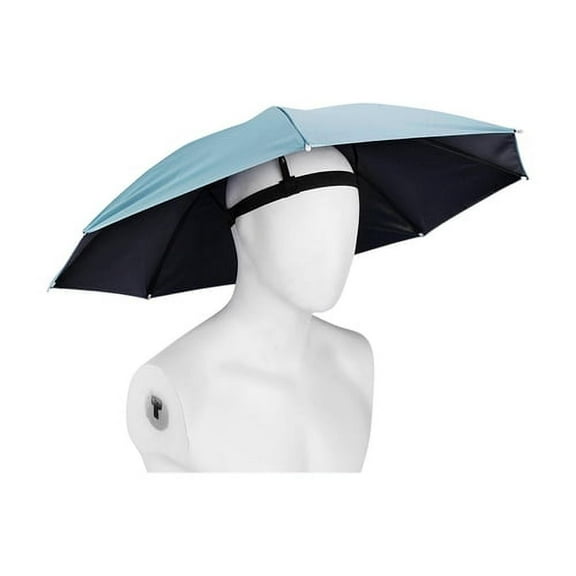 AQRS 69CM UV Protection Umbrella Hat Hands-Free Sun Blocking Umbrella Hat with Elastic Headband Waterproof Kids Adults Outdoor Fishing Folding Umbrella Hat