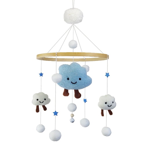 AQRS Baby Crib Bell Hanging Star Cartoon Smiling Plush Cloud Decorate ...
