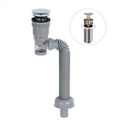 AQRS Bathroom Sink Drain Kit with Flexible Expandable P-Trap Leak-Proof Odor Prevention Easy Installation Flexible Sink Drain Pipe Set