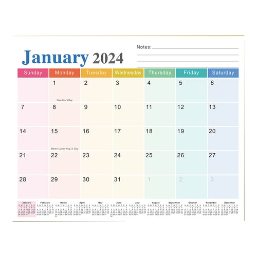 AQRS Calendar Planner 18 Months Fridge Calendar January 2024