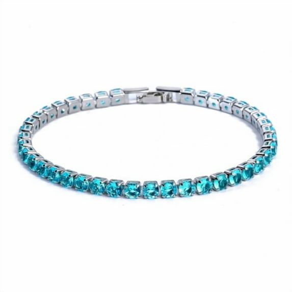 AQRS Chic Bracelet Rhinestone Delicate Exquisite Multicolor Sparkling Dress-up Ravishing Tennis Bracelet Women Wrist Jewelry for Female