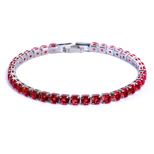 AQRS Chic Bracelet Rhinestone Delicate Exquisite Multicolor Sparkling Dress-up Ravishing Tennis Bracelet Women Wrist Jewelry for Female