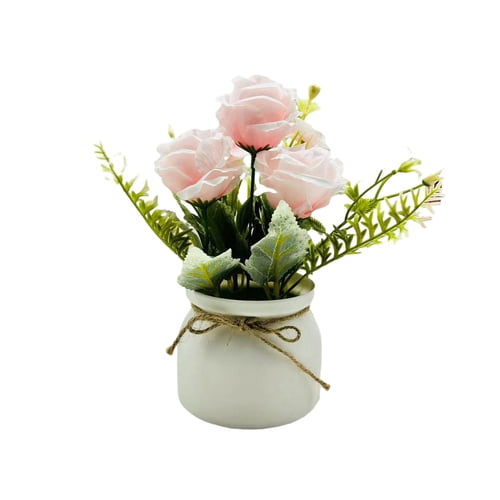 Image result for AQRS Scandinavian Style Potted Plant Three Roses Small Turned Rimmed ...