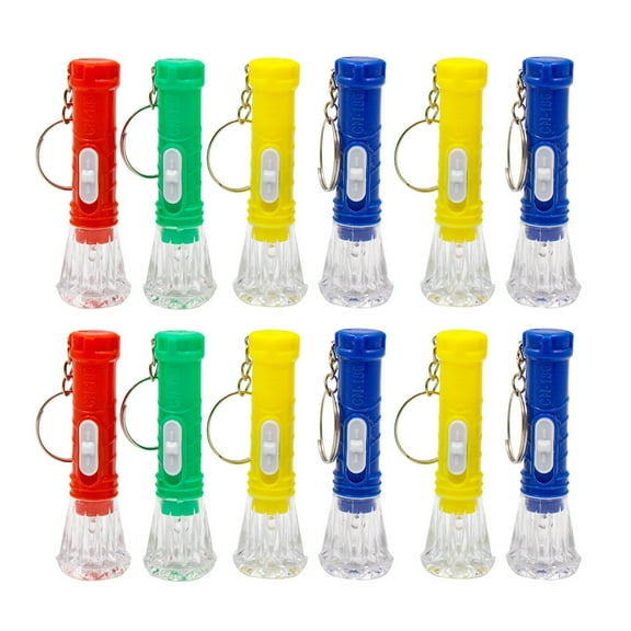 AQSQ 12Pcs Small Size Flashlight Easy On/Off Bright Mini Flashlight Compact Size Lightweight Emergency Flashlight Outdoor Camping Toy